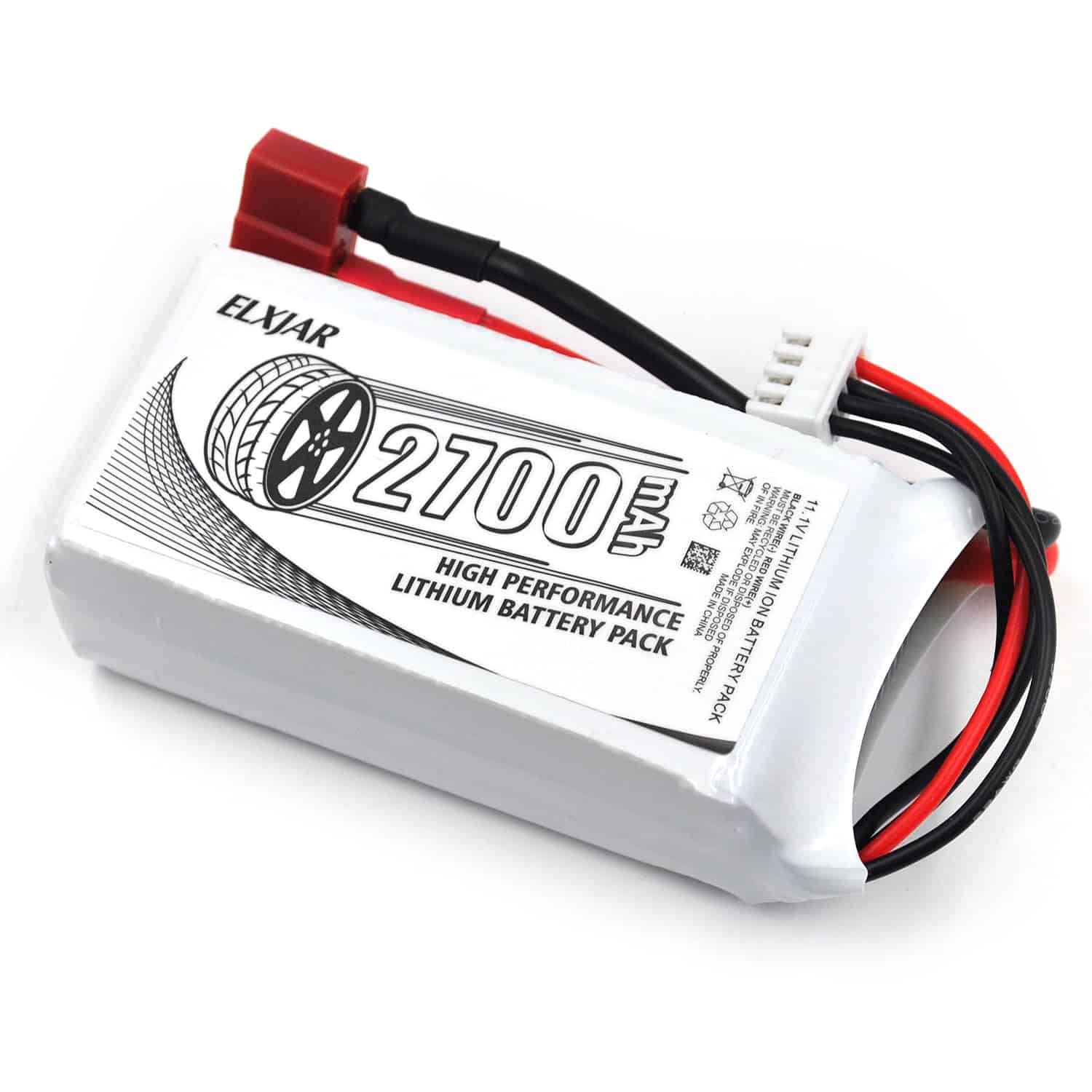 (Paquete de 2) 11.1V 2700mAh 25C Batería Lipo con Conector - Imagen 3