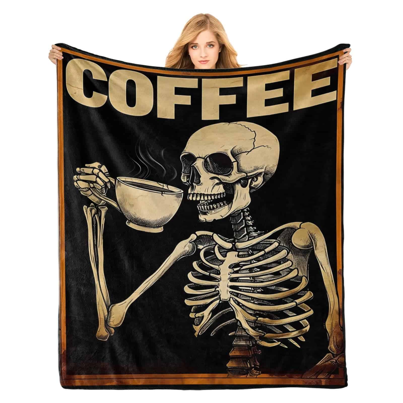 Manta de Franela con Estampado de Calavera PINKBAY, 50�60in