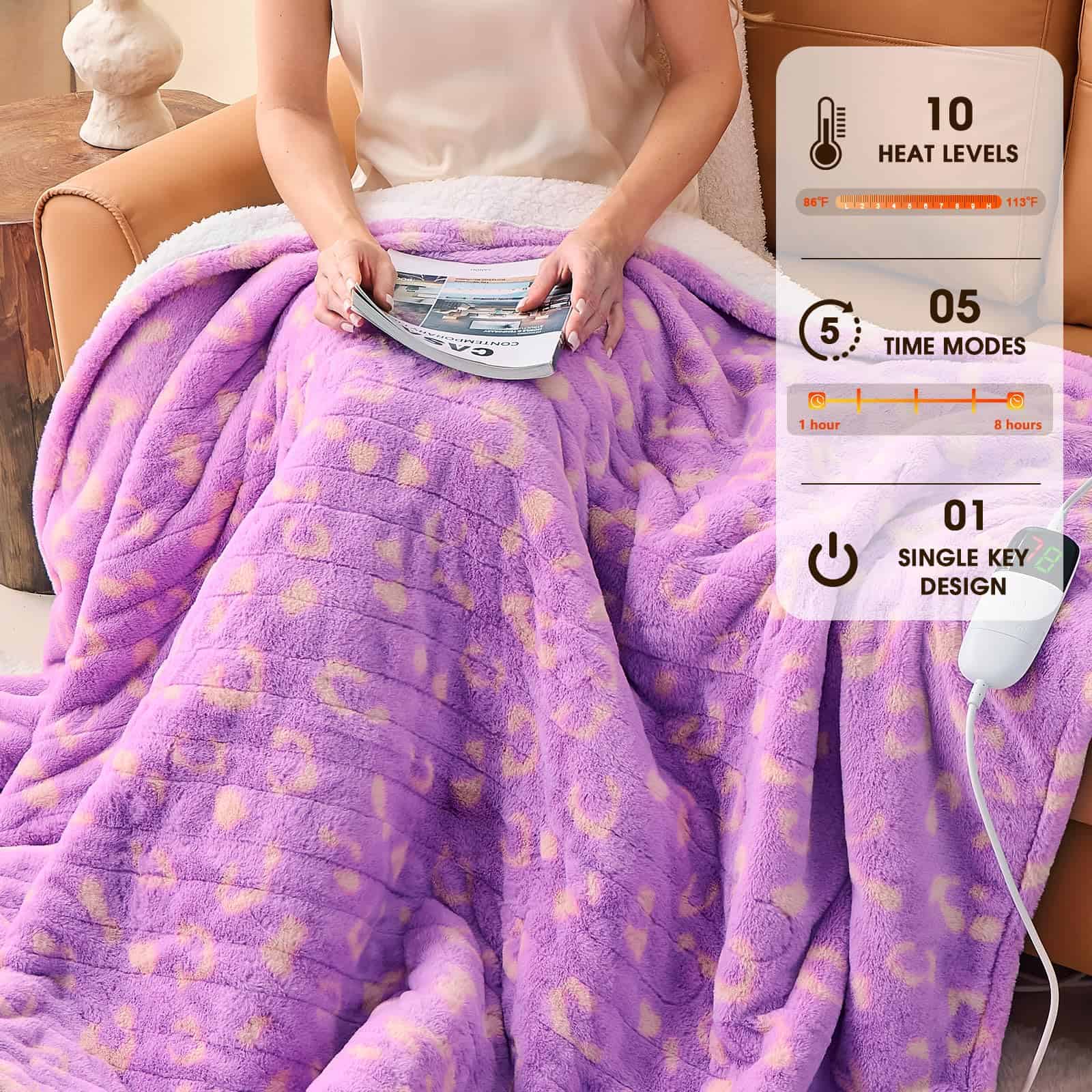 Manta Eléctrica Cálida, 62x84 Pulgadas Cobertor Eléctrico - Imagen 5