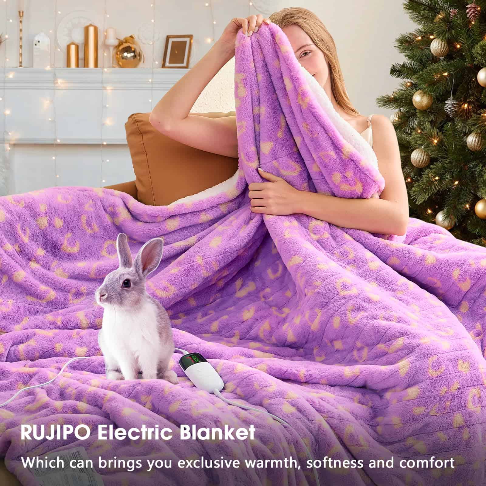 Manta Eléctrica Cálida, 62x84 Pulgadas Cobertor Eléctrico - Imagen 7