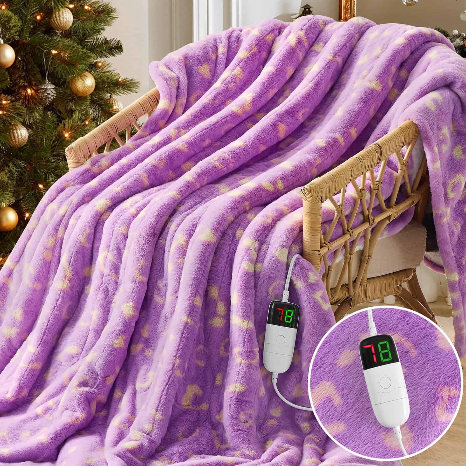 Manta Eléctrica Cálida, 62x84 Pulgadas Cobertor Eléctrico - Imagen 9
