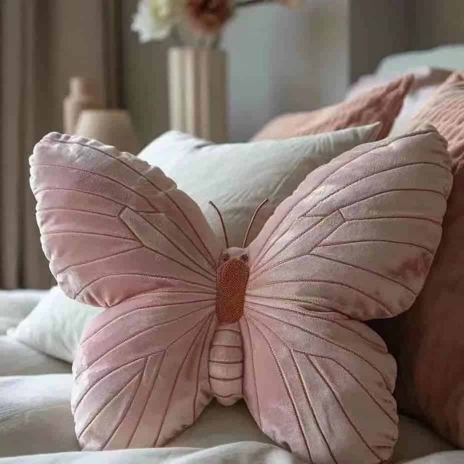 Almohada de mariposa KIJISU, Almohada decorativa con forma