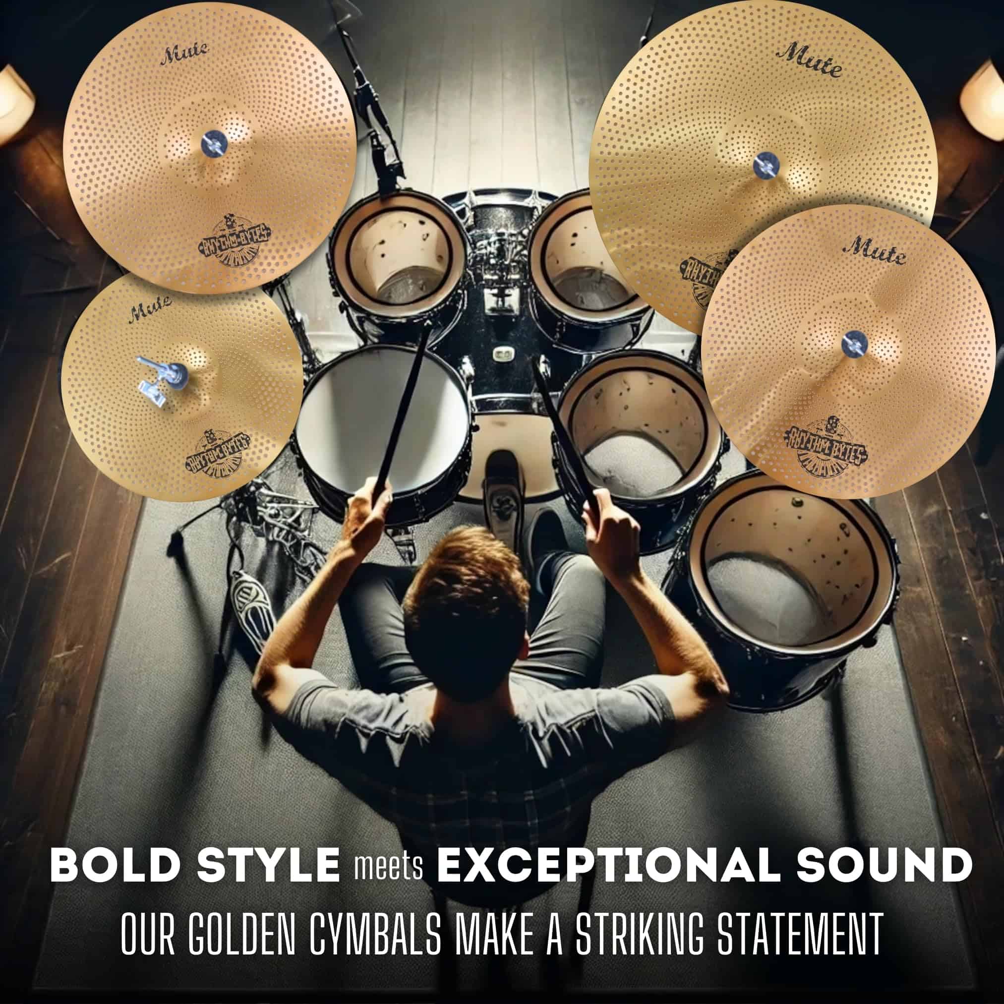 Paquete de Platillos de Baja Volumen Rhythm -Dorado - Imagen 4