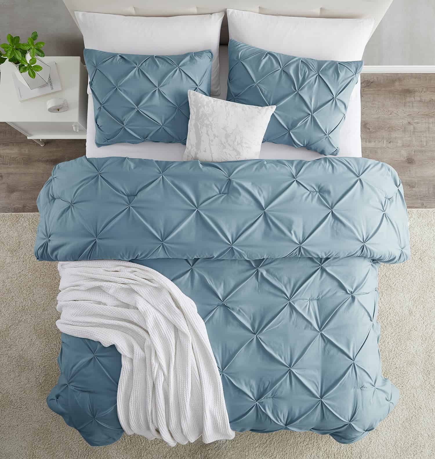 Juego de Funda de Edredón tamaño Full Nestl Stone Blue - - Imagen 9