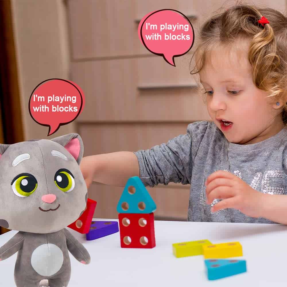 QYBB Talking Tom Cat Interactive Stuffed Animals, Cute - Imagen 3