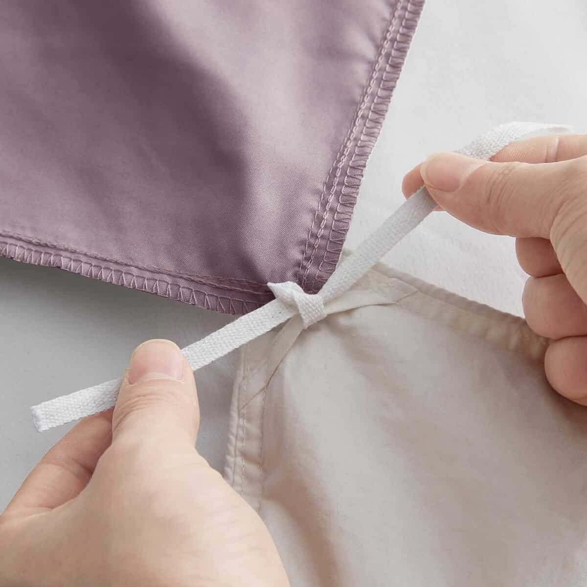 Juego de Funda de Edredón California King Nestl Púrpura - - Imagen 8