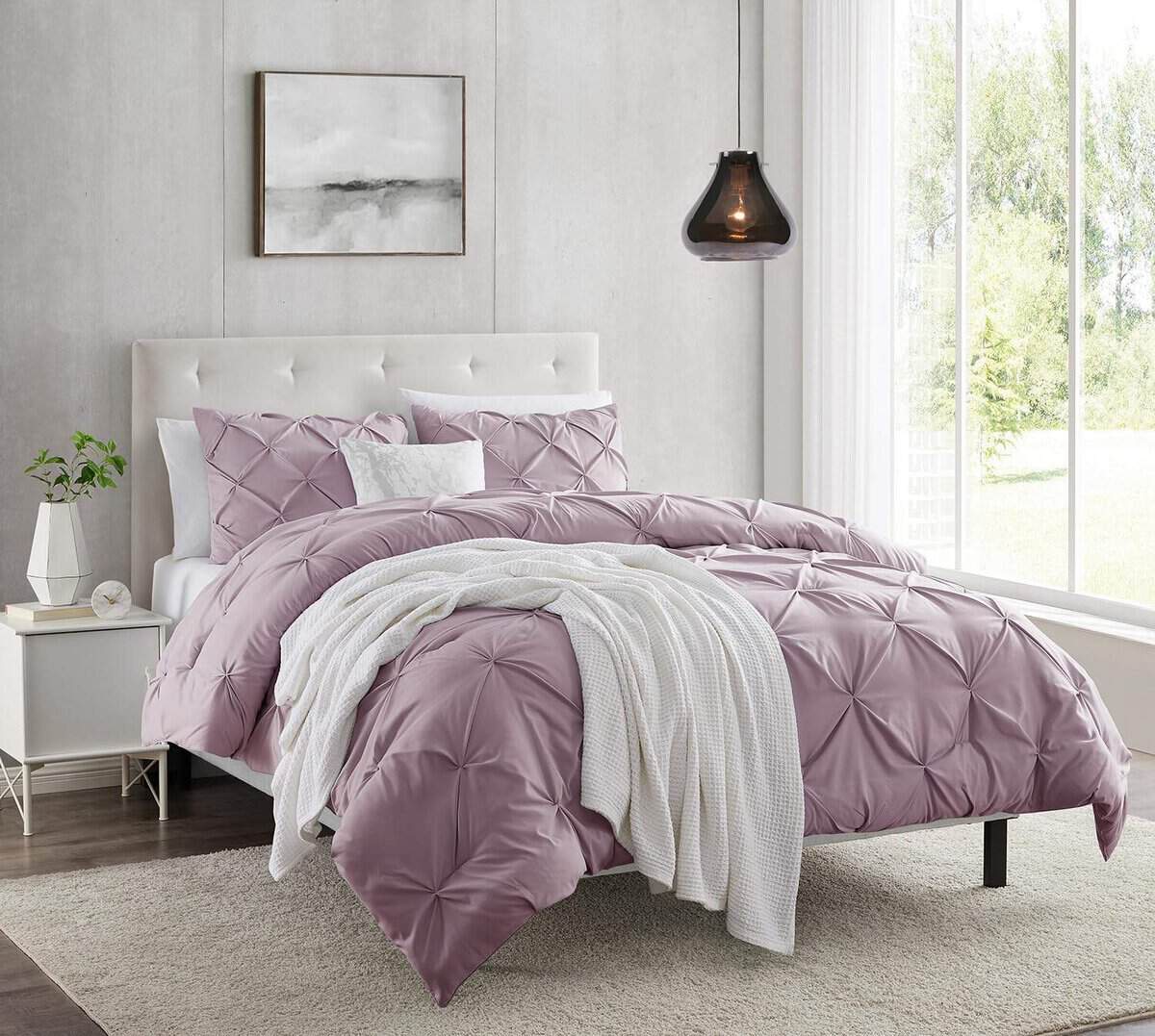 Juego de Funda de Edredón California King Nestl Púrpura -