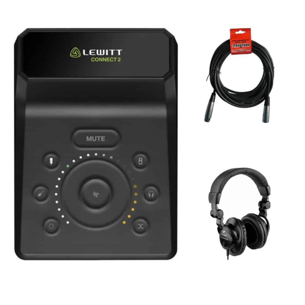 Interface de Audio USB-C Lewitt CONNECT 2 con Bundt de