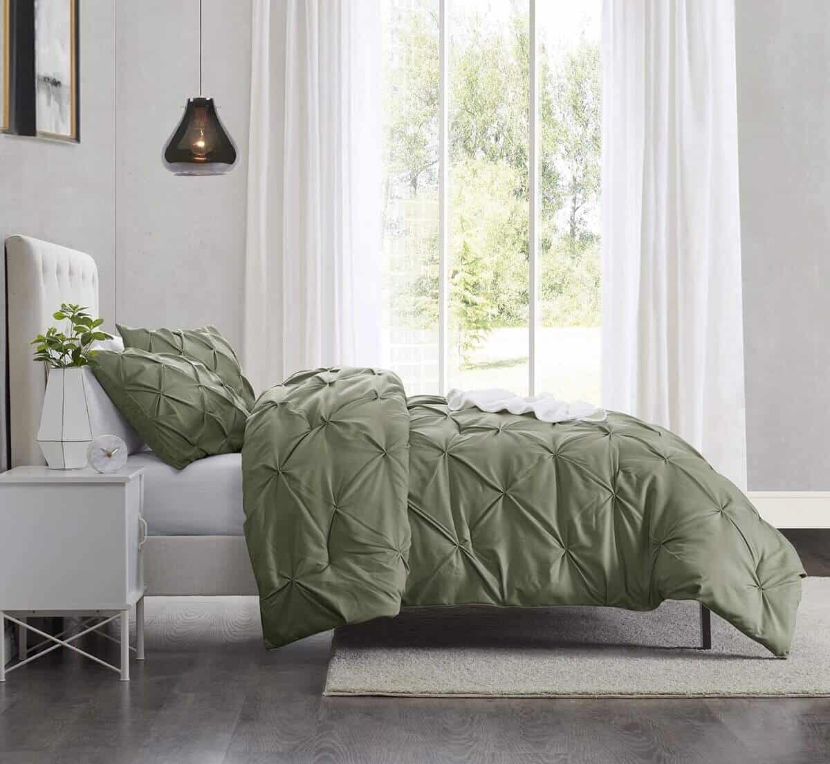 Funda de Edredón King Size en Verde Oliva de Nestl - Juego - Imagen 4