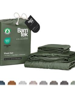 Juego de sábanas de bambú 100% viscosa de -Musgo