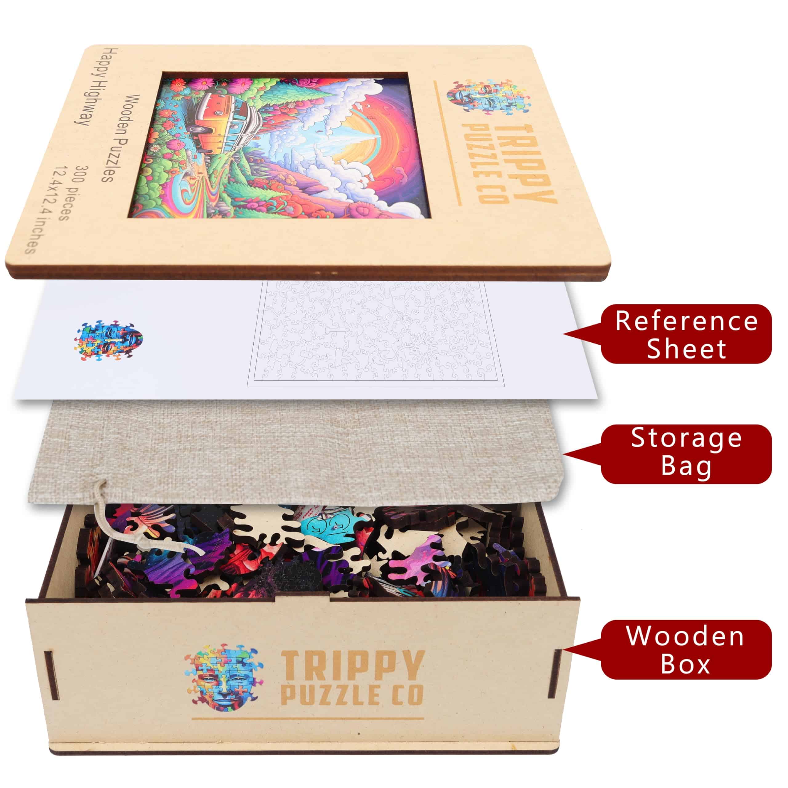 Rompecabezas de Madera Trippy Puzzle Co -utopista) - Imagen 5