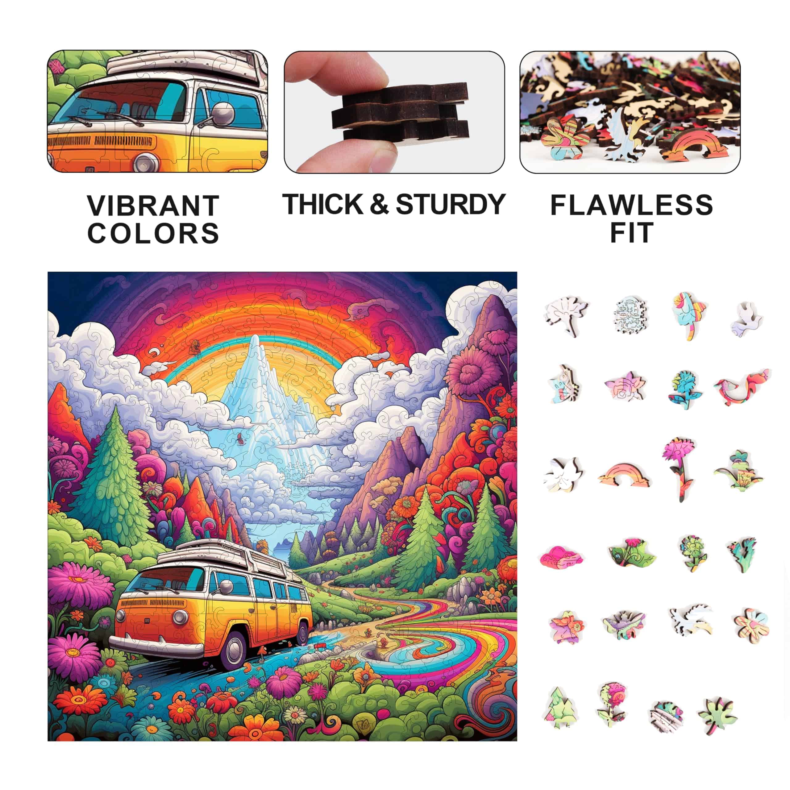 Rompecabezas de Madera Trippy Puzzle Co -utopista) - Imagen 10