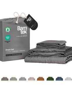 Juego de sábanas de bambú 100% viscosa de -Acero