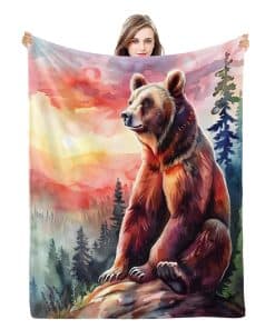 Manta Naniopick Sunset Bear para Adultos y Niños, 340GSM,