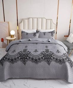 Juego de Cama Queen-Size Damasco Kindred Home - Juego de