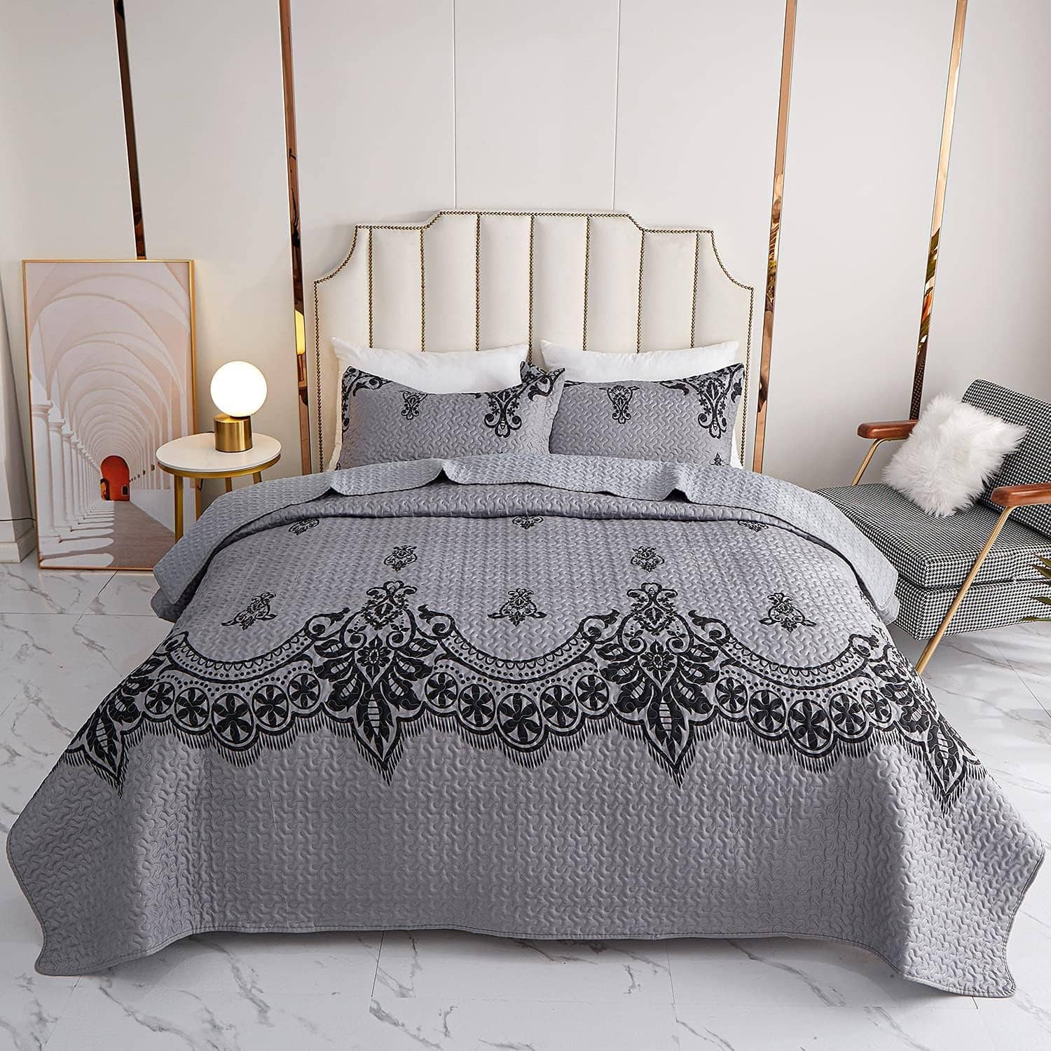Juego de Cama Queen-Size Damasco Kindred Home - Juego de