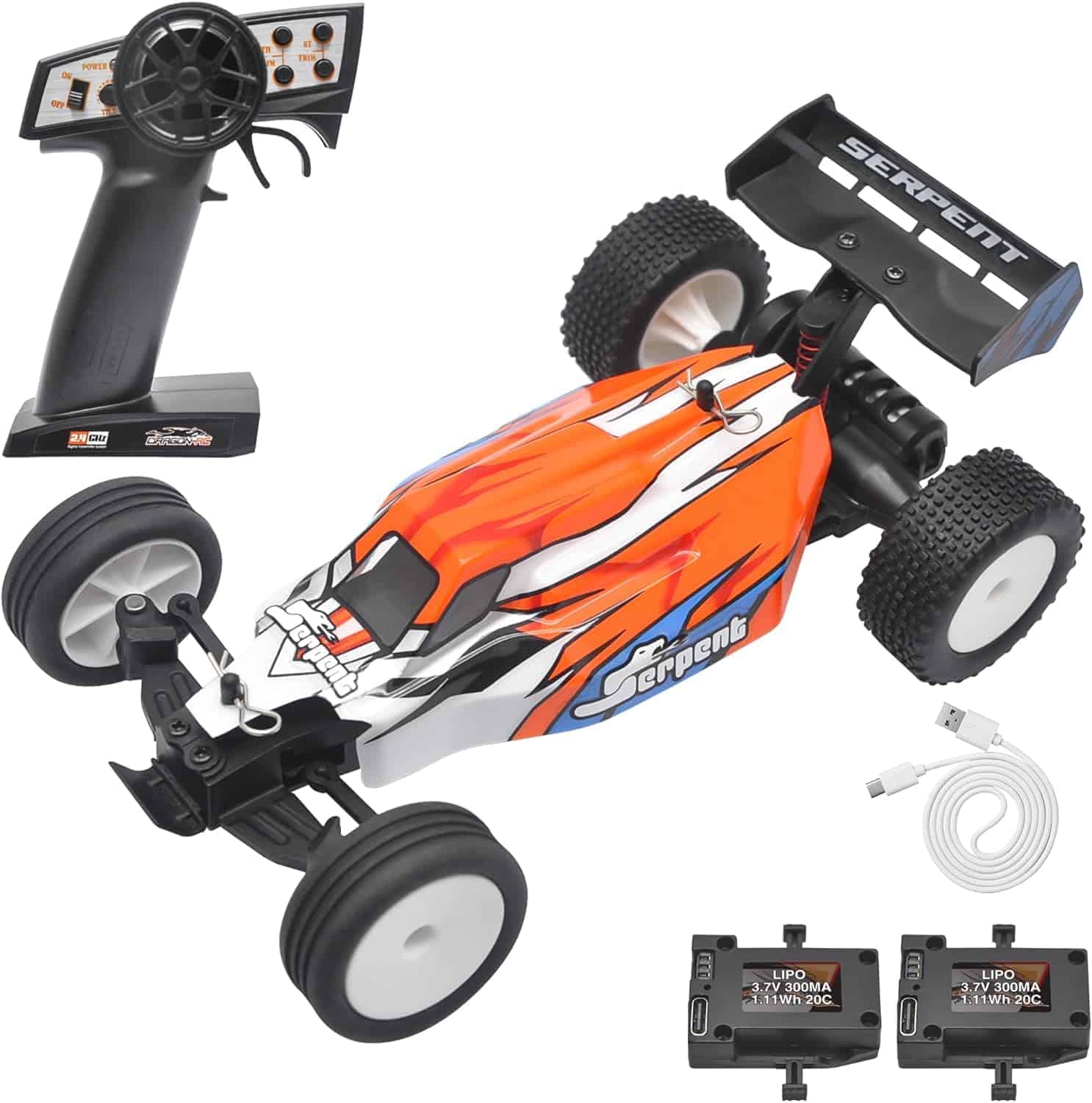 Coche RC Mini Serpent 1:24 con -Naranja