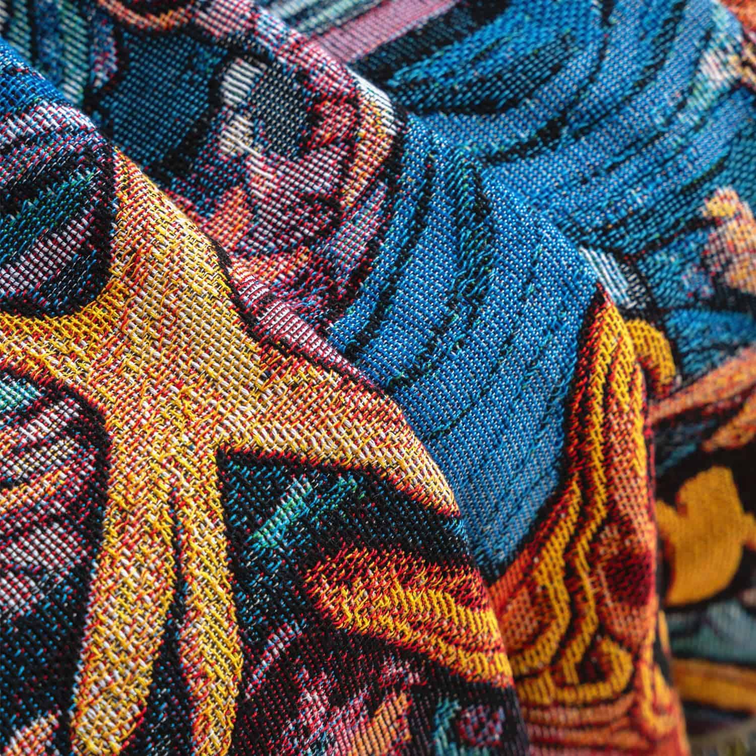 Manta Tejida con Borlas Doble Cara Mezcla de Algodón, - Imagen 8