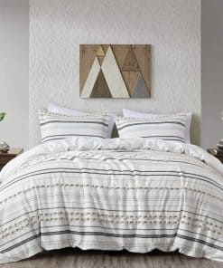 Set de Funda de Edredón de Jacquard de Clip de Algodón