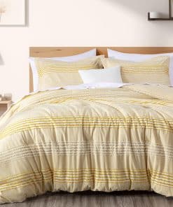 Juego de Edredón de Jacquard de Algodón de 4 Piezas Chezmoi