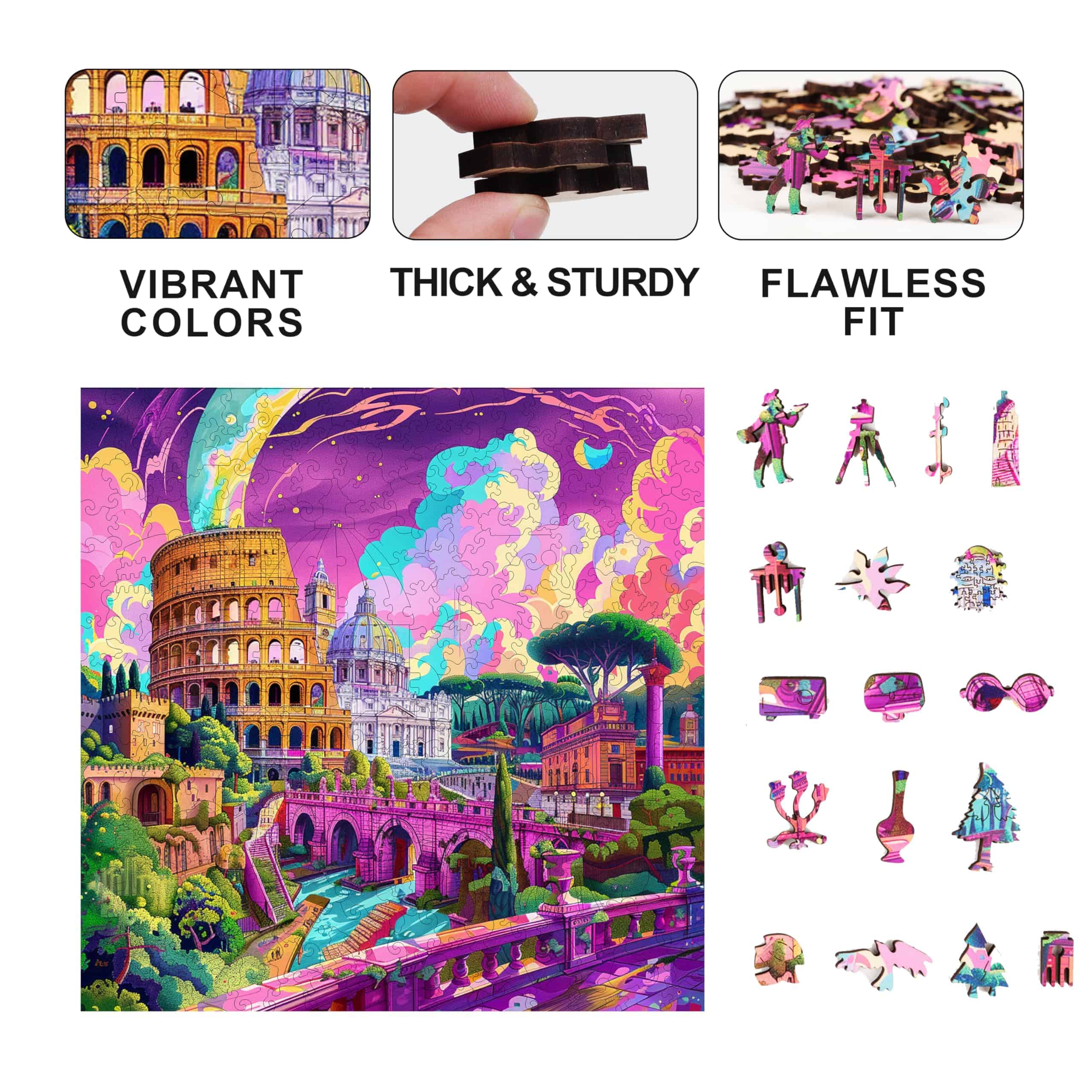 Rompecabezas de Madera Trippy Puzzle Co -a Romana) - Imagen 9