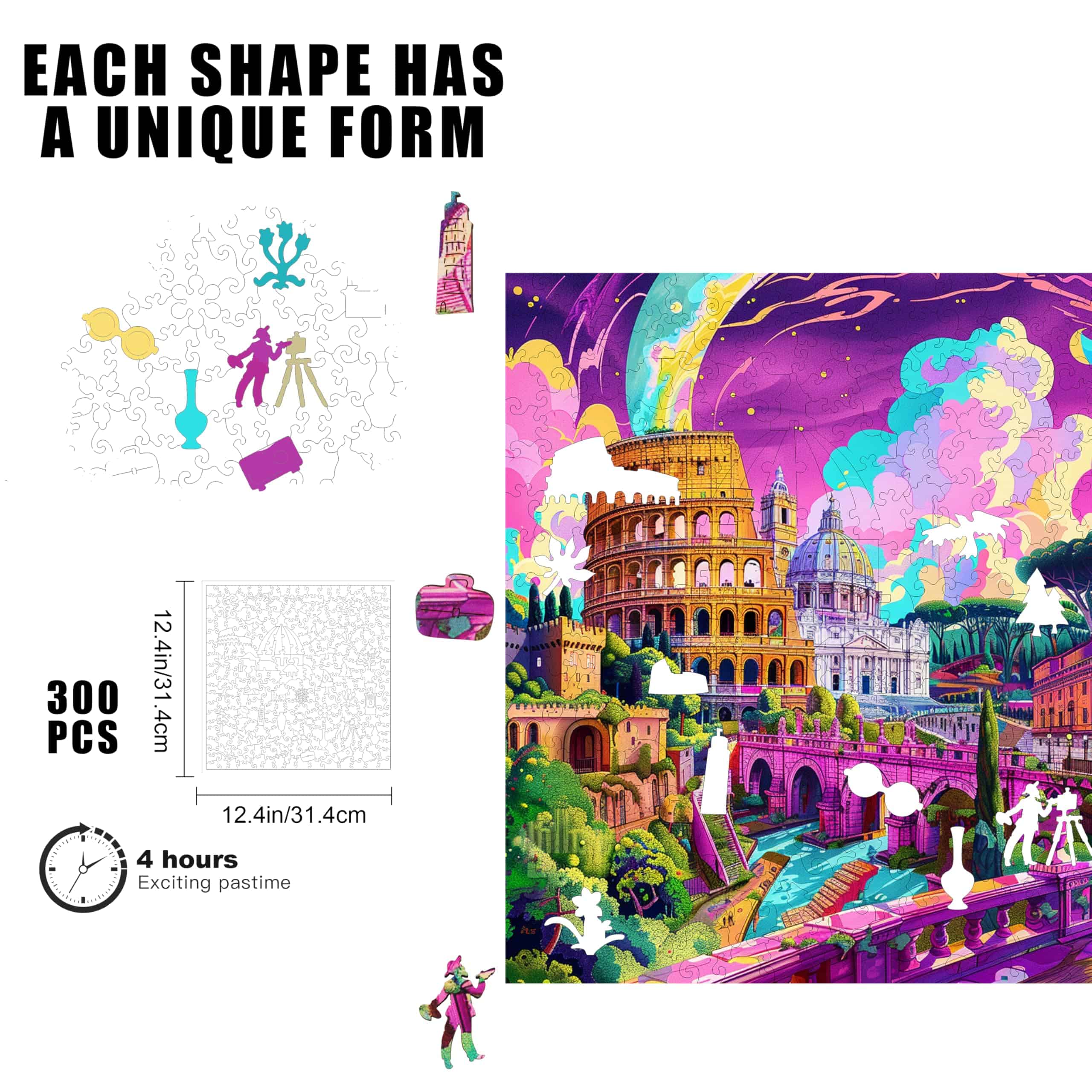 Rompecabezas de Madera Trippy Puzzle Co -a Romana) - Imagen 8