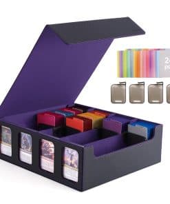 Caja de Almacenamiento de Cartas Venssu -Negro y Morado