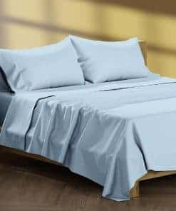 XOOX Juego de sábanas de lino para Split King - 500 Hilos