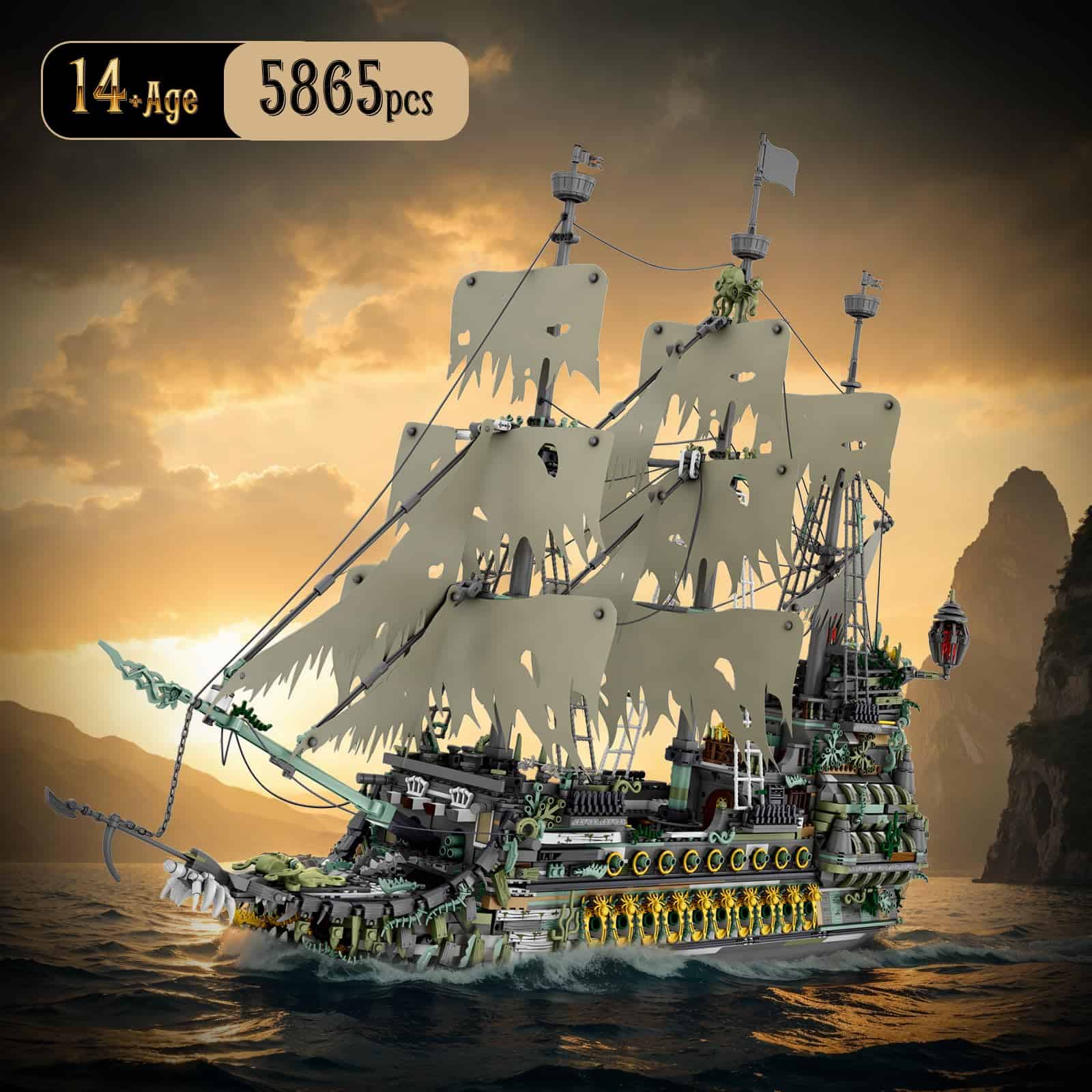 Set de Bloques de Construcción de Barco Pirata NUTCRACKER, - Imagen 3