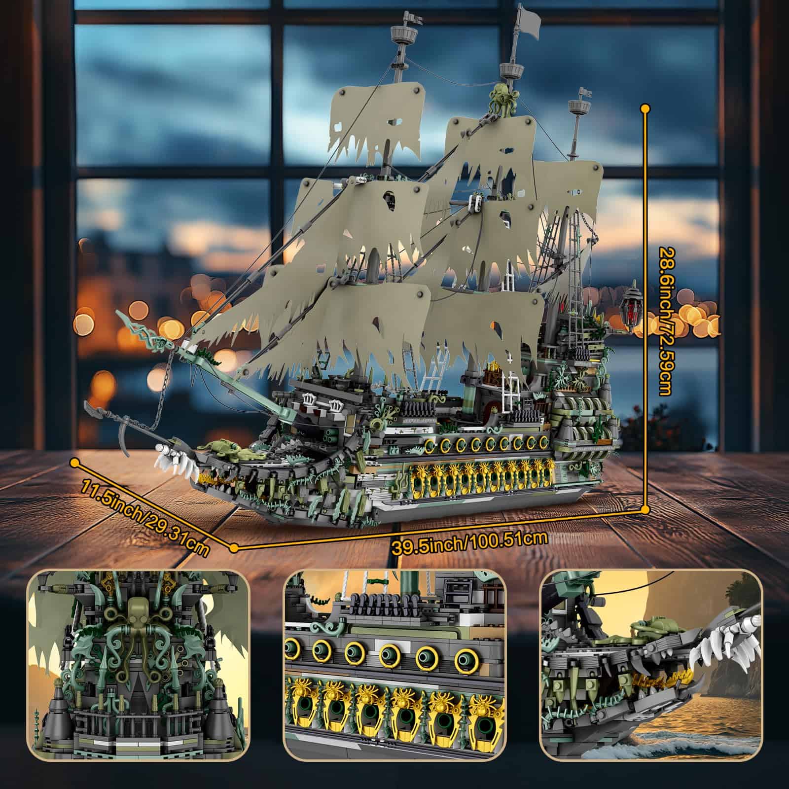 Set de Bloques de Construcción de Barco Pirata NUTCRACKER, - Imagen 4