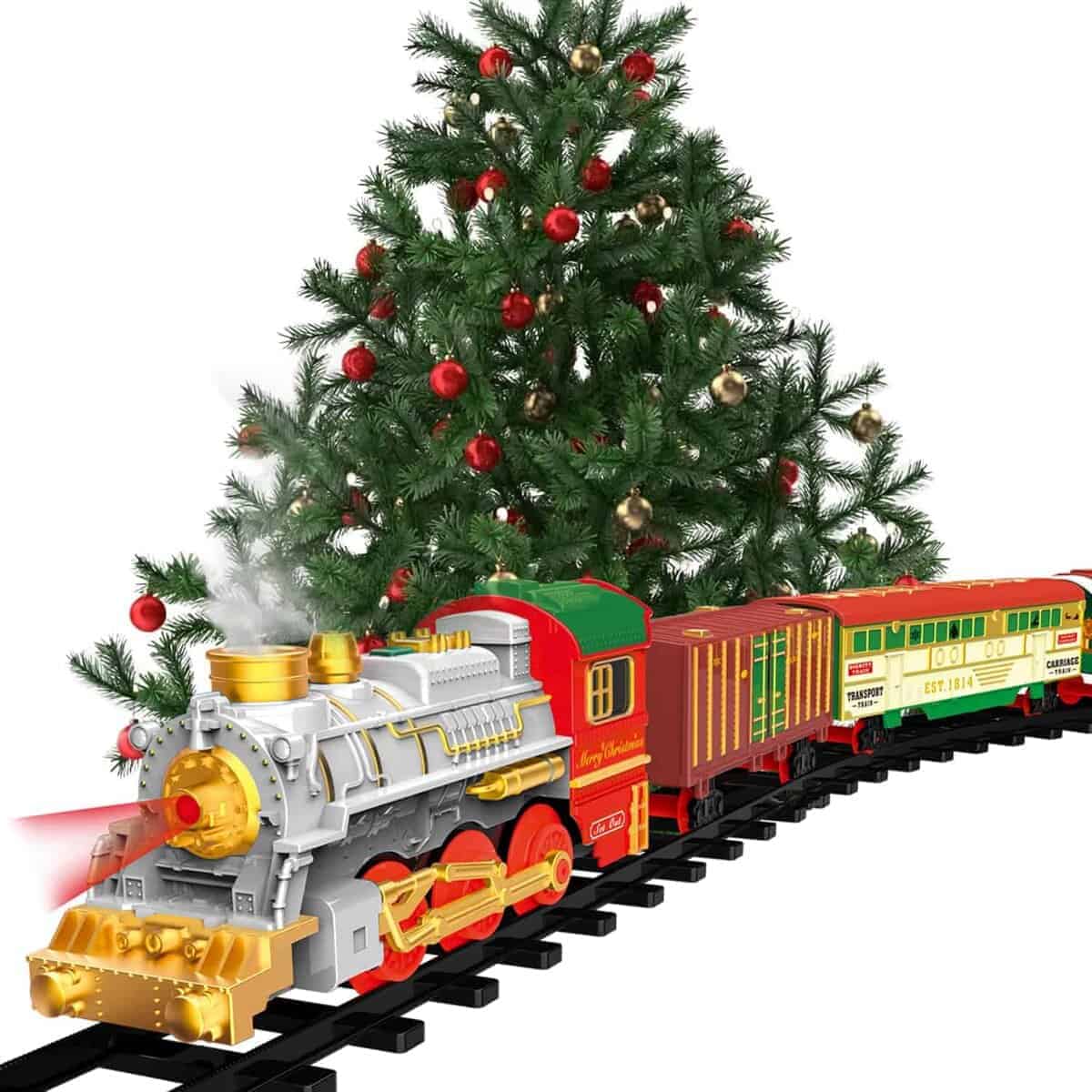 Set de Tren Navideño para Alrededor del Árbol con Luces y