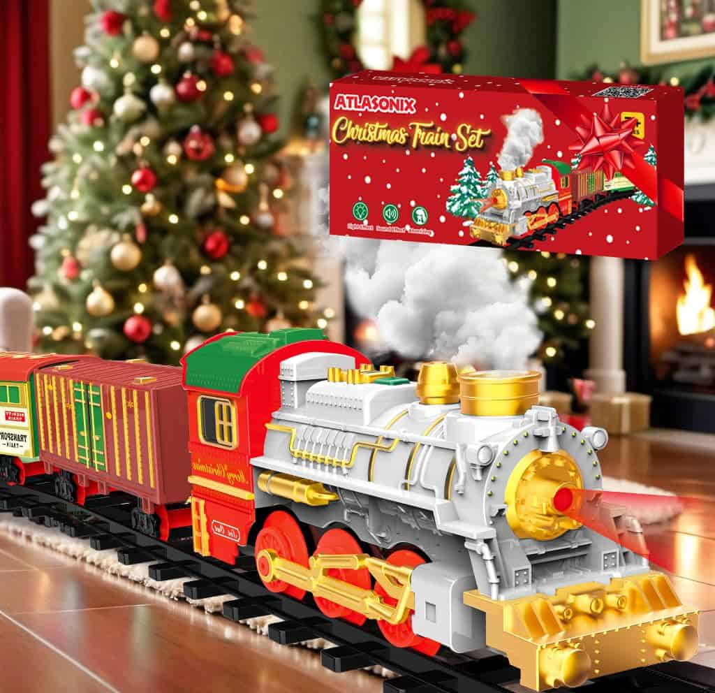 Set de Tren Navideño para Alrededor del Árbol con Luces y - Imagen 3