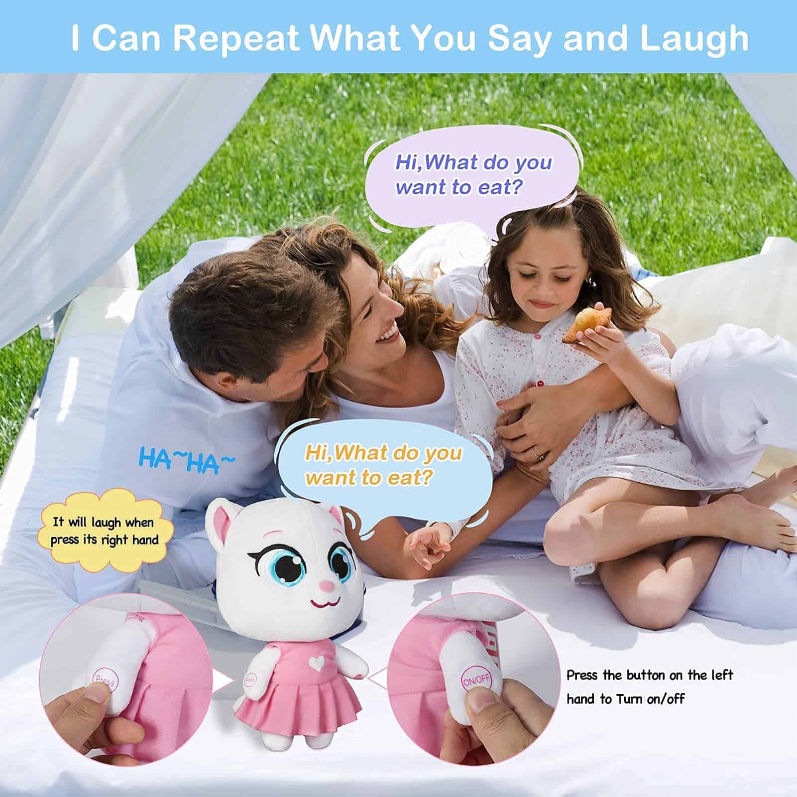 QYBB Talking Angela - Animal de Peluche Interactivo, - Imagen 3