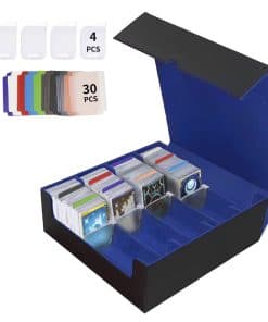 Caja de almacenamiento de cartas de -Negra y Azul