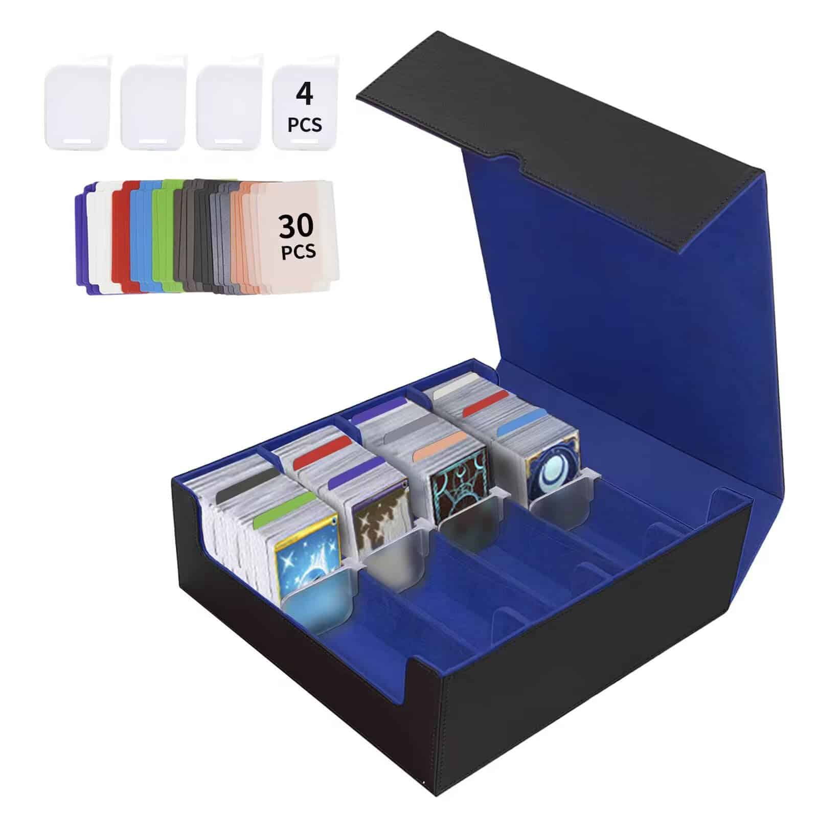 Caja de almacenamiento de cartas de -Negra y Azul