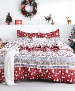 CAROMIO Juego de Funda de Edredón Navideño Tamaño King -