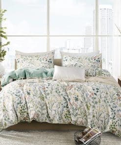 Edredón Floral de Microfibra Cepillada de 3 Piezas Estilo