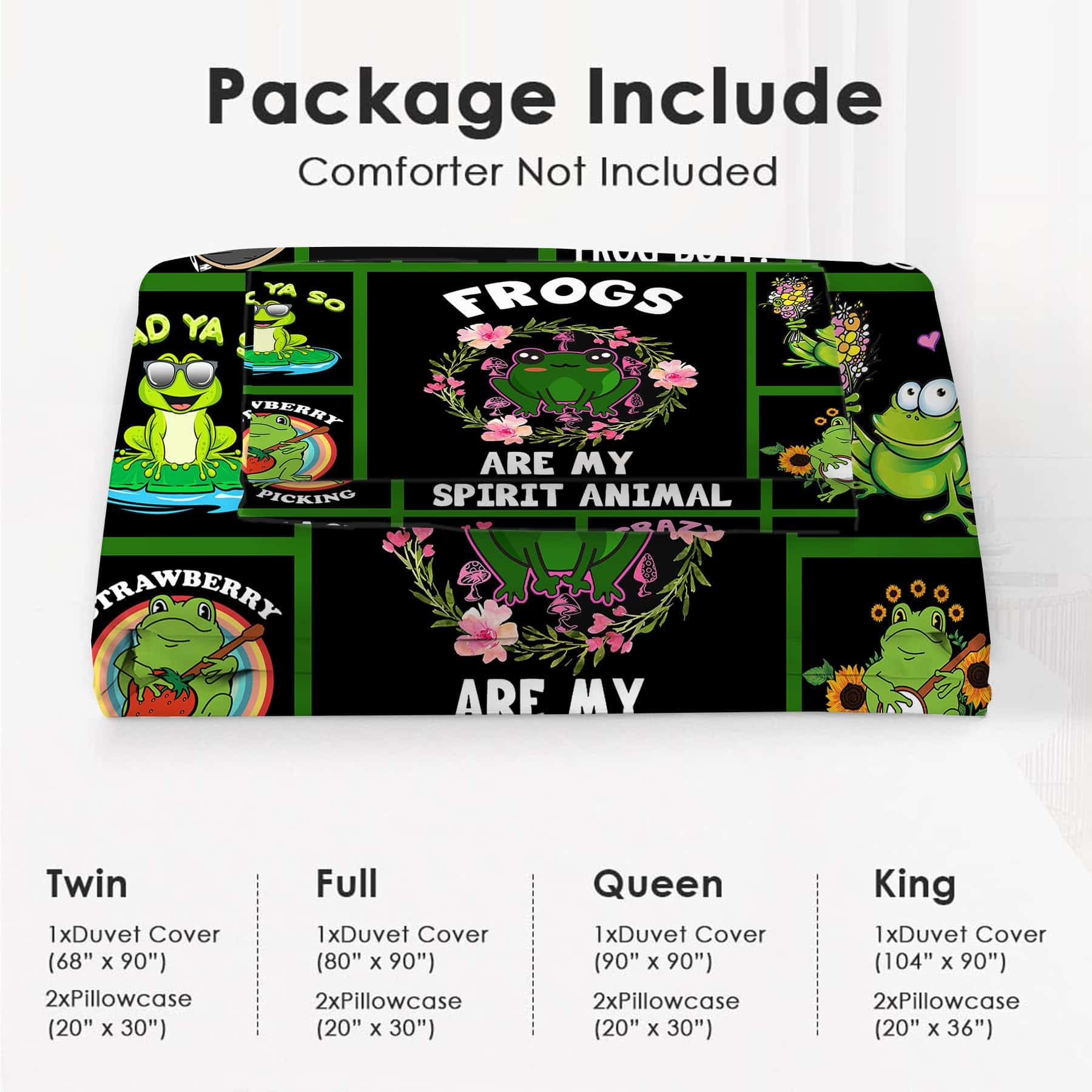 Set de Ropa de Cama de Divertidos Sapos 3 Piezas de - Imagen 8