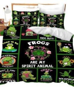Set de Ropa de Cama de Divertidos Sapos 3 Piezas de