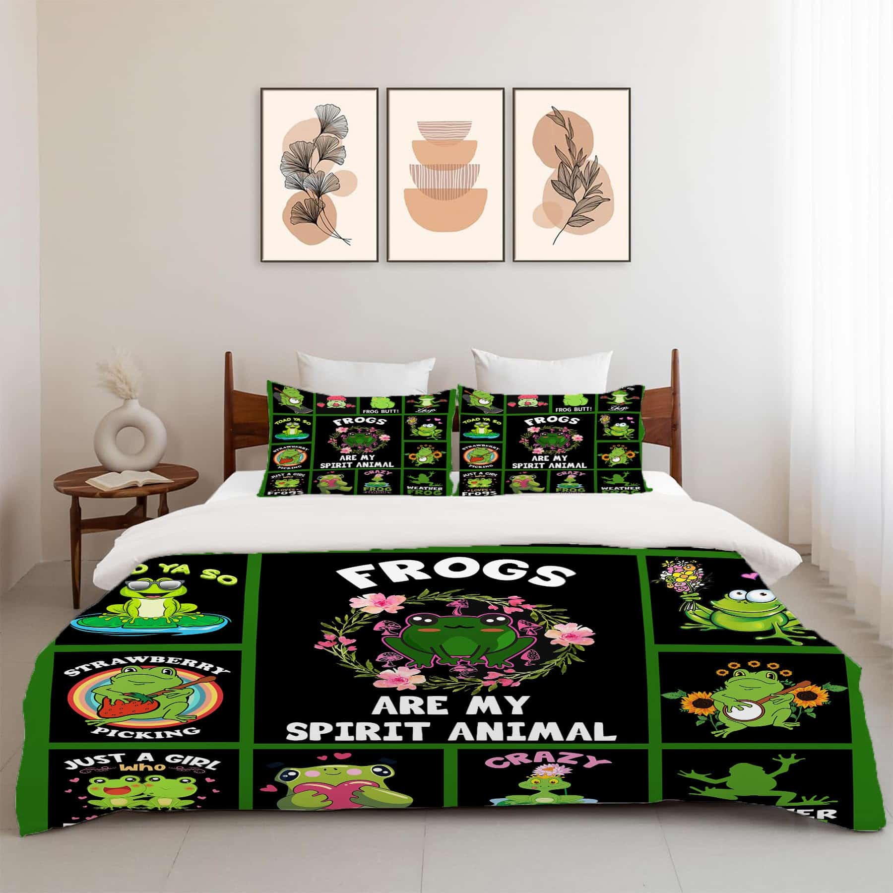 Set de Ropa de Cama de Divertidos Sapos 3 Piezas de - Imagen 5