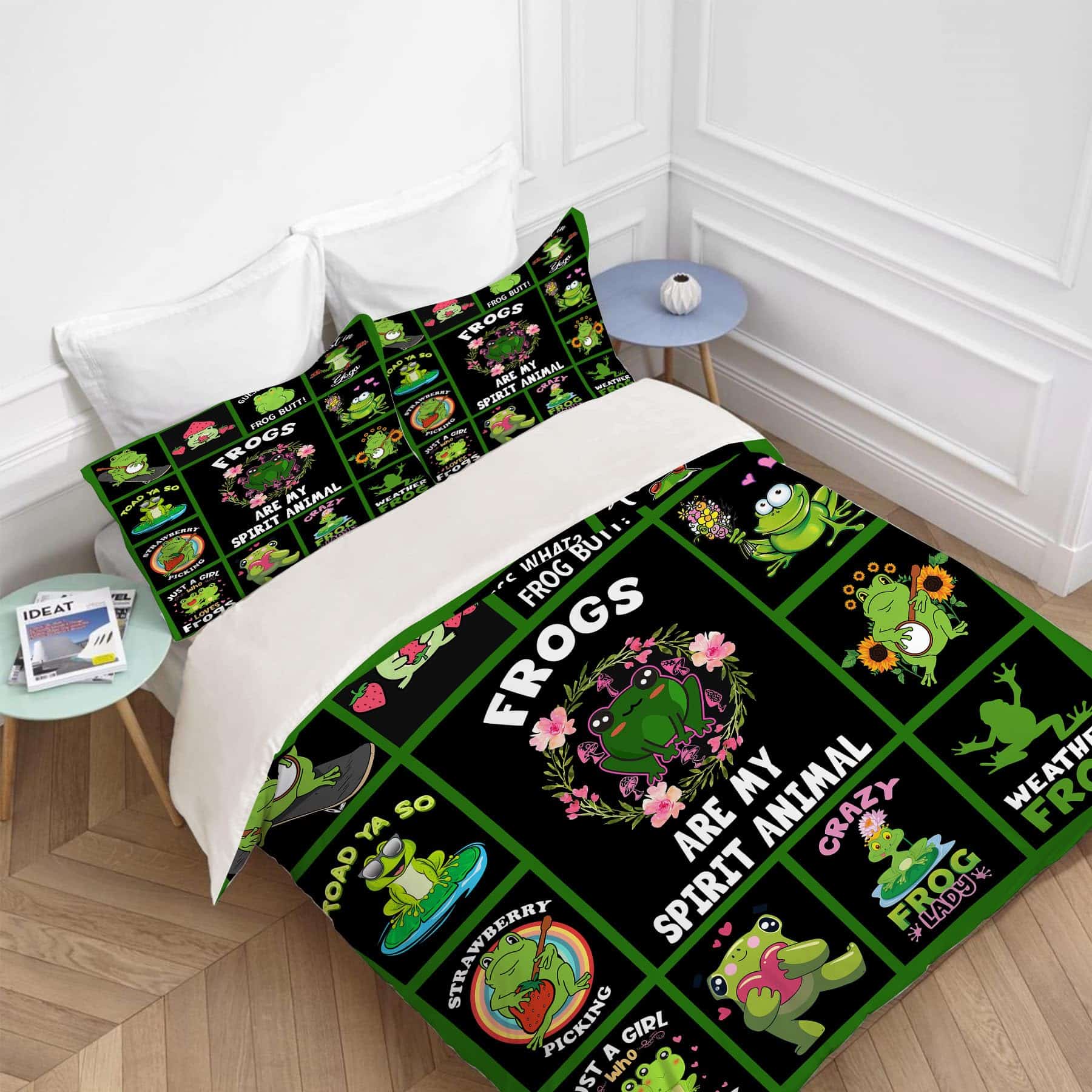 Set de Ropa de Cama de Divertidos Sapos 3 Piezas de - Imagen 3