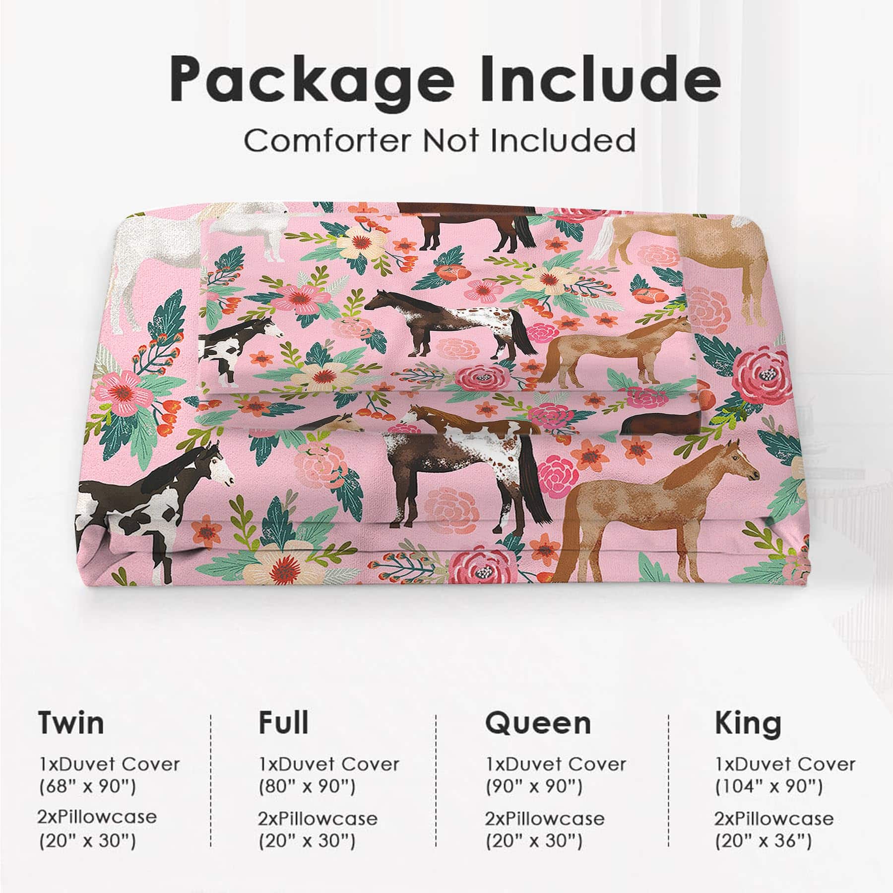 Set de Ropa de Cama de Caballos 3 Piezas Suave y Ligero - Imagen 8