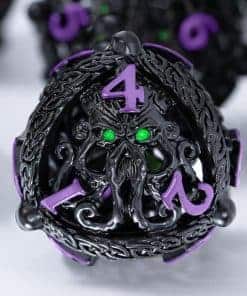 Set de dados de metal Soar Forge para DND - -Negro Morado Oj