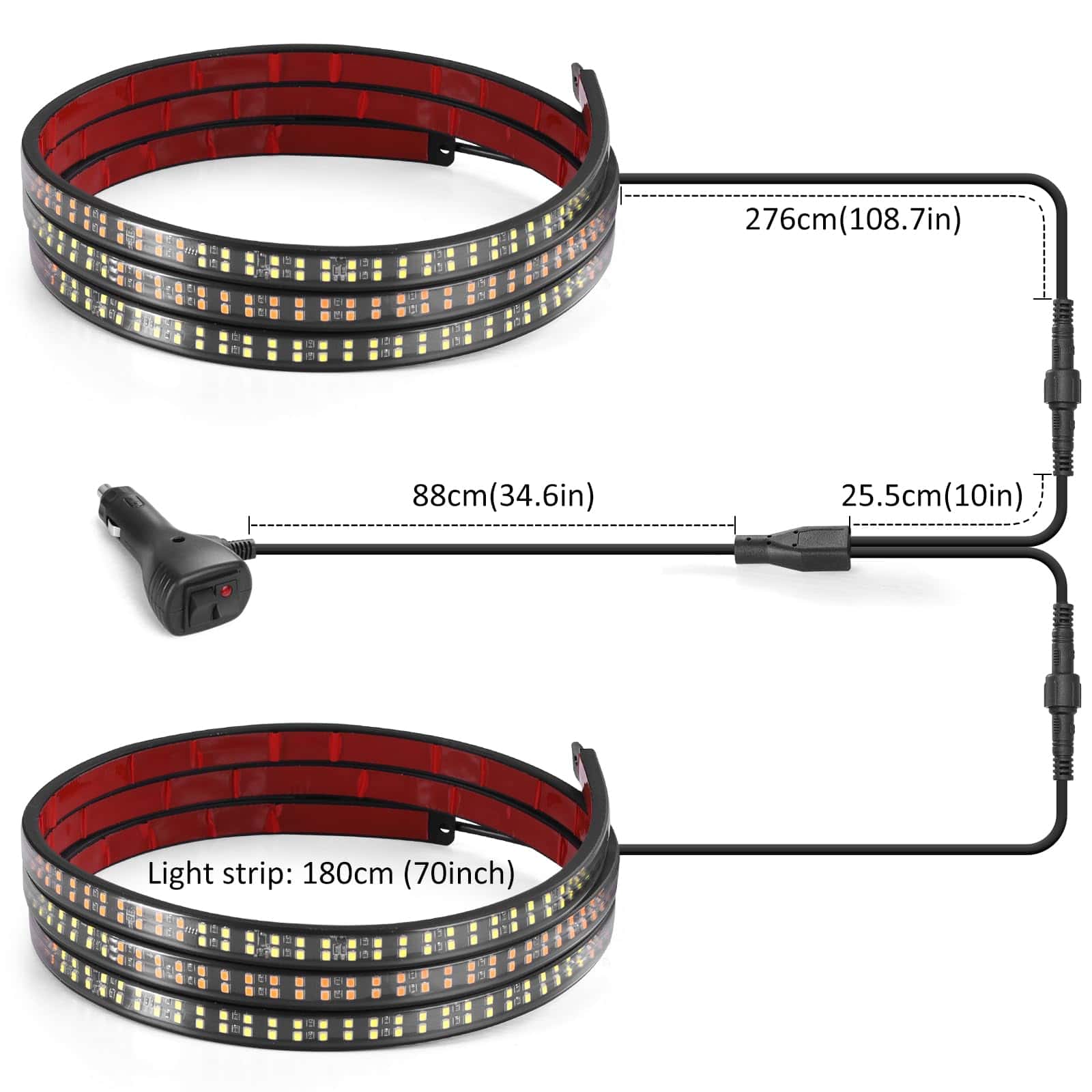 2PCS 70 Pulgadas Luces de Tabla de Correr, Tira de Luces - Imagen 3
