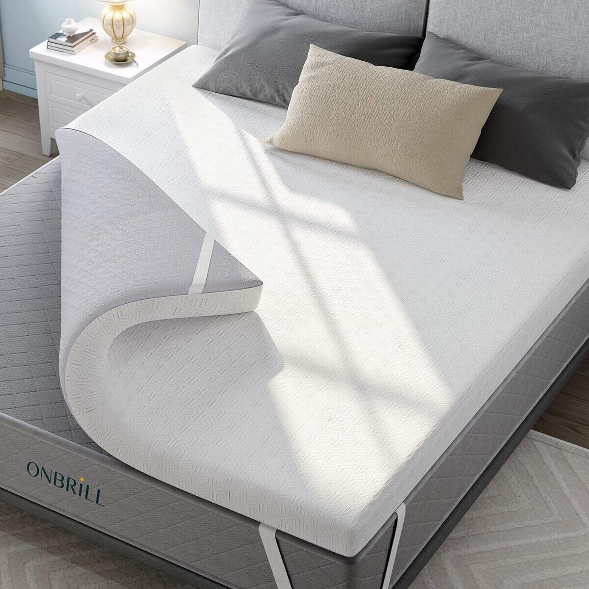 Topper de colchón gemelo de 3 pulgadas, espuma de soporte