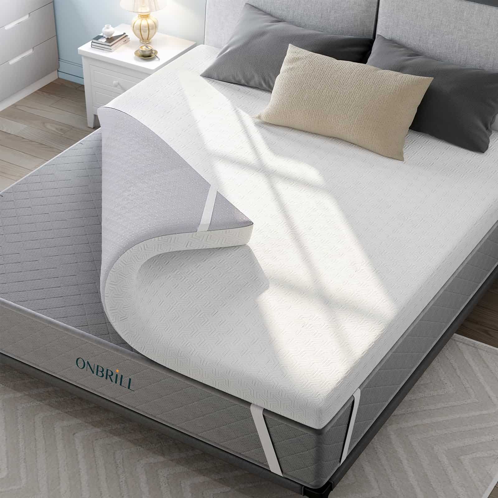 Colchoneta de colchón de 4 pulgadas para cama individual,