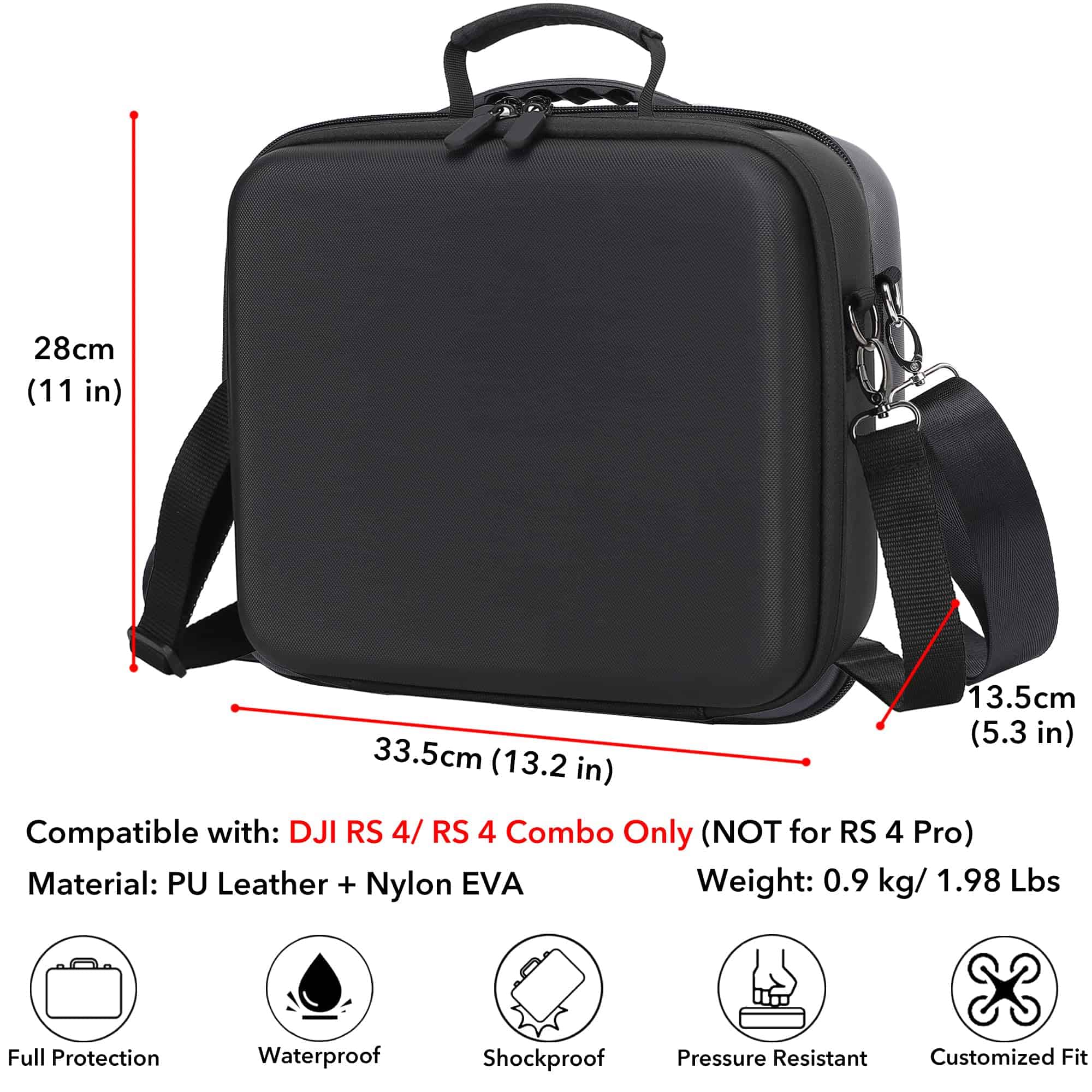 Estuche PONYRC RS 4, Bolsa de Hombro Portátil Impermeable - Imagen 6