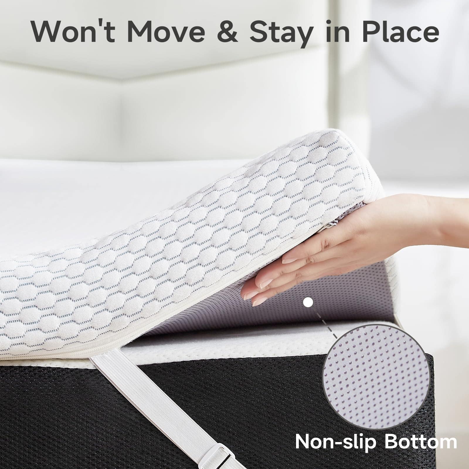 Topper de Colchón de Espuma de 7 Zonas de 3 Pulgadas, - Imagen 8