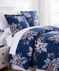Southshore Fine Living, Inc. Funda de edredón -Azul Floral