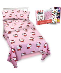 Juego de Sábanas de Hello Kitty - Incluye Sábana Plana,